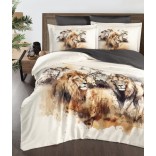 Спален комплект 3D памучен сатен - ЛЪВОВЕ